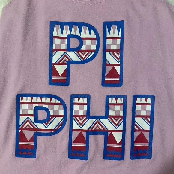 Pi Phi Aztec Print Purple Tank Pi Beta Phi Sorority Angels Size Large - Picture 3 of 4